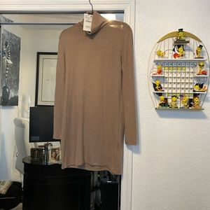 NWT Zara turtleneck mocha dress